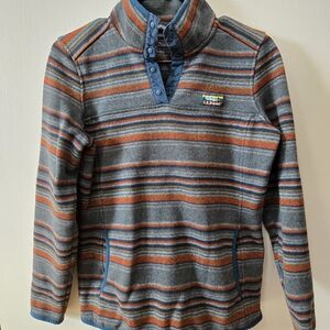 L.L. Bean Women's Multicolor Striped Quartersnap Fleece